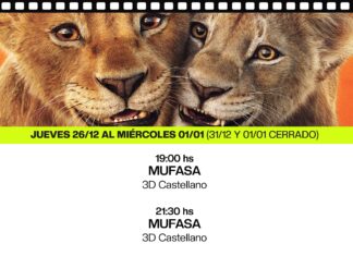 Cine: Con Mufasa se despide a 2024