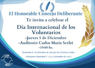 Concejo: Anunciaron la realización del acto por el Día de los Voluntarios