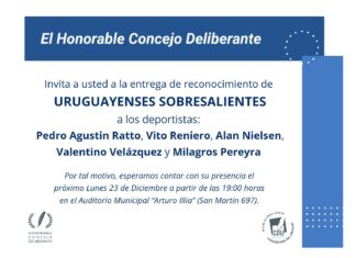 El Concejo reconoce a los Uruguayenses Sobresalientes