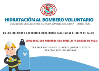 Se lanzó la campaña de hidratación al bombero voluntario