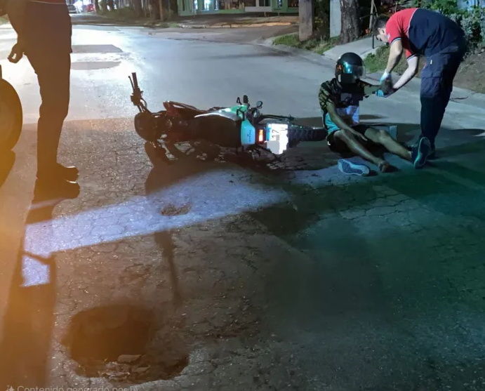 pol - motociclista lesionado por intentar esquivar un bache1