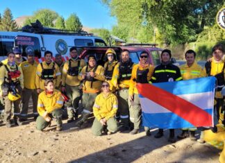 Incendios forestales: Cómo fueron las primeras horas de trabajo de los brigadistas entrerrianos en el sur