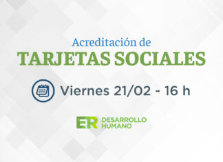 Este viernes 21 se acreditan las tarjetas sociales