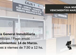 Se prorroga el vencimiento de la Tasa General Inmobiliaria