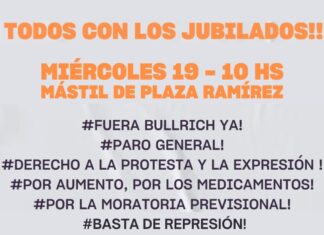 Los jubilados se congregarán frente al mástil de plaza Ramírez