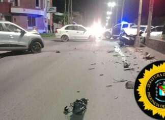Accidente en Av. J.J. Bruno: Conductor con alcoholemia positiva provoca choque con un herido leve