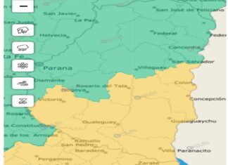 Alerta amarilla por tormentas con lluvias intensas