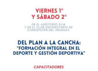 Nuevo Encuentro de Capacitaciones Deportivas este viernes y sábado en Concepción del Uruguay