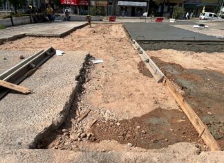 Obras en la Terminal: avanzan las tareas de bacheo y readecuación del playón de colectivos