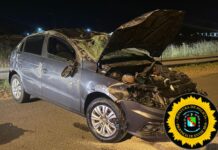 Volcó un auto en la Ruta 14: el conductor resultó ileso