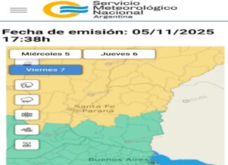Alerta amarilla por lluvia y tormentas para este viernes