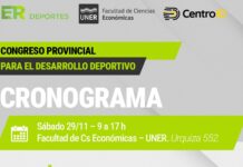 Hoy sábado se realizará el Congreso Provincial para el Desarrollo Deportivo