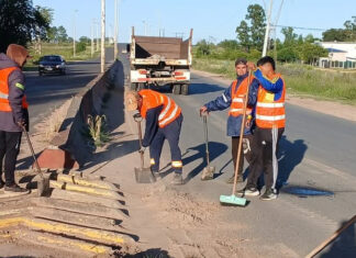 Se hizo un operativo integral de limpieza en el acceso a Concepción del Uruguay