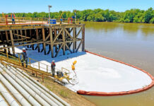 El Puerto e YPF realizaron un simulacro conjunto para la contención de derrames en el río