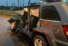 Violento choque en Ruta 14, en medio del temporal: un hombre quedó atrapado entre los hierros