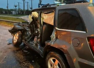 Violento choque en Ruta 14, en medio del temporal: un hombre quedó atrapado entre los hierros