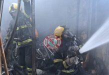 Bomberos Controlan Incendio en Vivienda y Local Adyacente en Barrio Santa Teresita