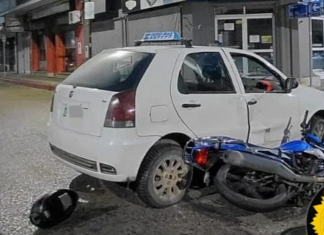 Joven Motociclista de 18 Años Sufre Lesiones Graves Tras Choque con Remís en el Centro de CdelU