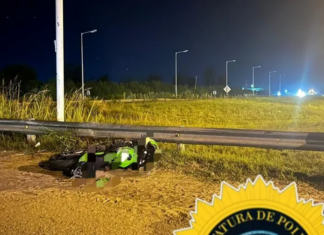Falleció un motociclista tras impactar contra un guardarrail en la rotonda de Chajarí