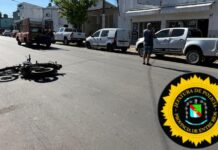 Crisis Vial en La Histórica: motociclista de 23 años chocó con una camioneta y fue trasladado al hospital