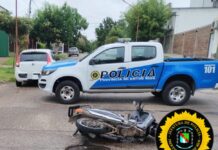 Choque en Fray Mocho y Galarza: una motociclista resultó con lesiones leves