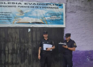 Allanamiento en iglesia evangélica: detienen al pastor por tenencia ilegal de arma