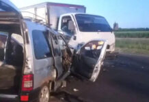 Choque frontal en la Ruta 20 deja cuatro heridos, uno atrapado