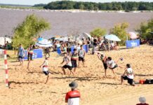 El beach handball fue protagonista en la Playa Olímpica de la Isla del Puerto