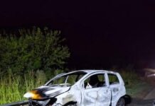 Tres personas salvaron su vida tras chocar e incendiarse su auto en la Ruta 39