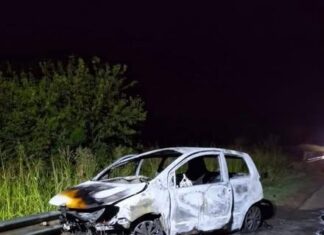 Tres personas salvaron su vida tras chocar e incendiarse su auto en la Ruta 39