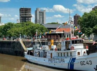 El histórico guardacostas Mandubí llegará en febrero al puerto de Concepción del Uruguay