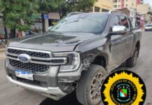 Chocó contra el Monumento a Urquiza: un conductor alcoholizado protagonizó un siniestro vial