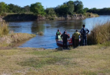 Intensa búsqueda de dos personas desaparecidas en el río Gualeguay cerca de Rosario del Tala