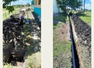Provincia realiza obra de emergencia para reparar sistema cloacal y pluvial en escuela de Rocamora