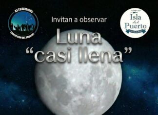 Astroamigos invita a observar la Luna «casi llena» este martes en la Isla del Puerto