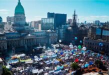 CGT moviliza al Congreso con adhesión de múltiples gremios y paros sectoriales contra la reforma laboral
