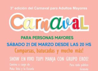 Se realizará el 3° Carnaval para Adultos Mayores en la Residencia Municipal