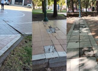 Plaza Ramírez: vecinos denuncian el peligroso estado de las veredas