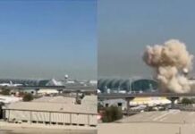 Ataque con drones . Irán bombardeó el aeropuerto de Dubai
