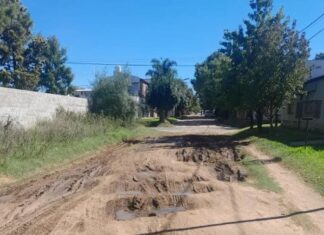 Vecinos denuncian calle Cazzulino intransitable