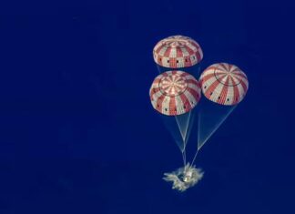 La cápsula Orión de la misión Artemis II amerizó en el Océano Pacífico