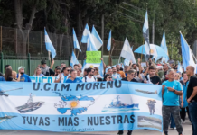 Excombatientes de Malvinas y vecinos marcharon en Moreno contra la presencia de tropas de Estados Unidos