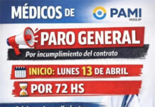 Médicos de la ciudad se suman a paro contra el PAMI por 72 horas