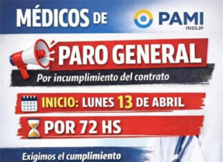 Médicos de la ciudad se suman a paro contra el PAMI por 72 horas