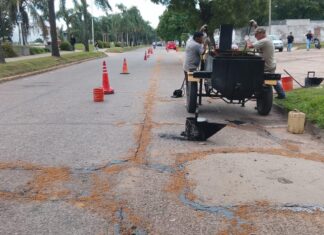 Intensifican tareas de bacheo y conectividad en la zona sur y centro