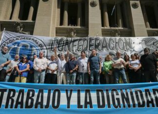 La CGT marcha contra el ajuste con transporte reducido y sin paro general