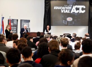 Más de 300 alumnos participaron del taller vial en la Escuela Técnica N°3