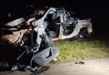 Un camión volcó tras impactar contra un caballo y arrastrar a dos vehículos en la Autovía Artigas