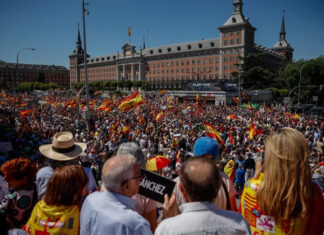 Miles marchan en Madrid contra el Gobierno y piden elecciones anticipadas