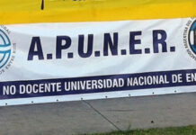 APUNER realiza un paro nodocente en reclamo de salarios y paritarias